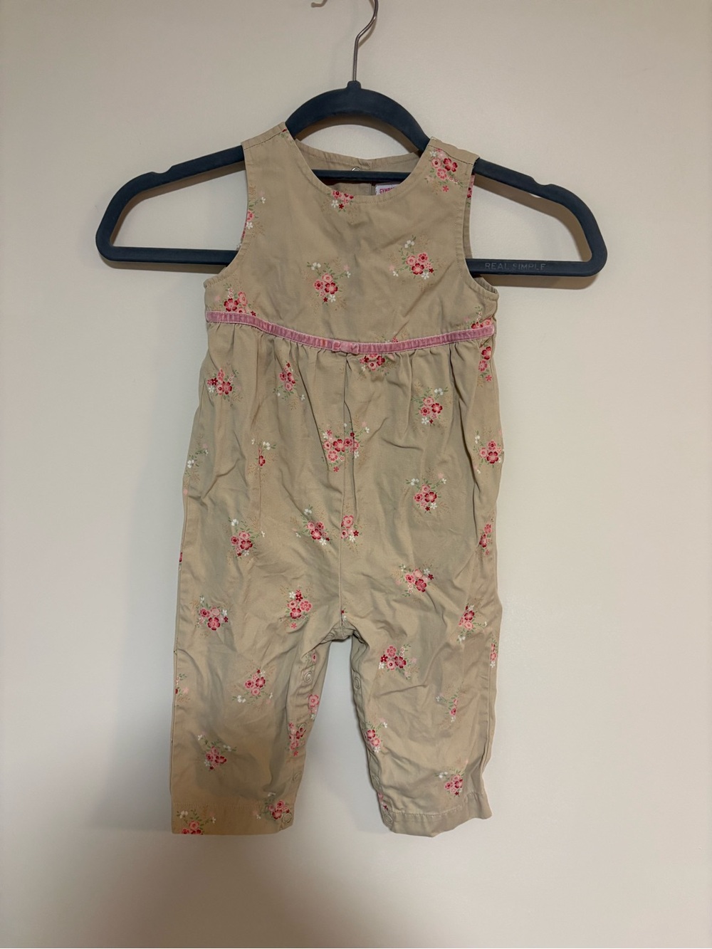 Vintage 2001 Gymboree Portobello Road Floral Overall Romper Outfit 12-18 Months